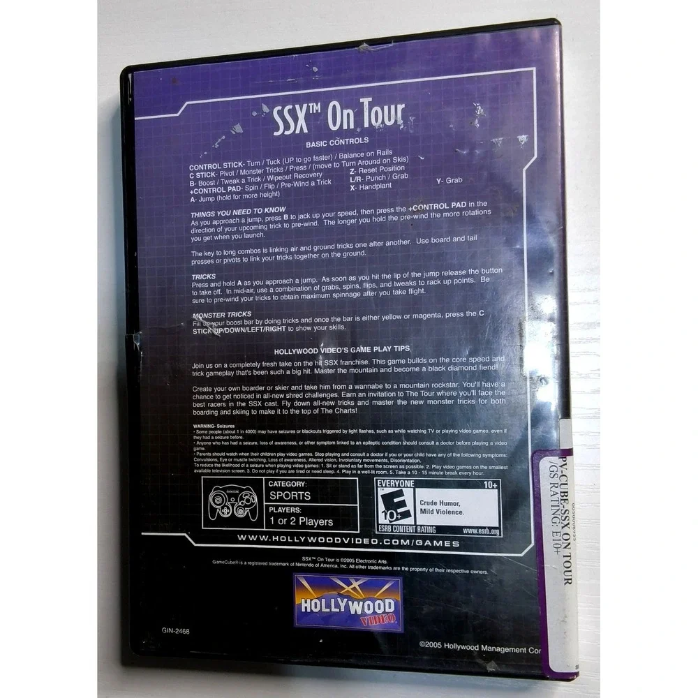 Nintendo SSX On Tour Video Game GameCube Black Snowboarding Sports DL-DOL-GXOE